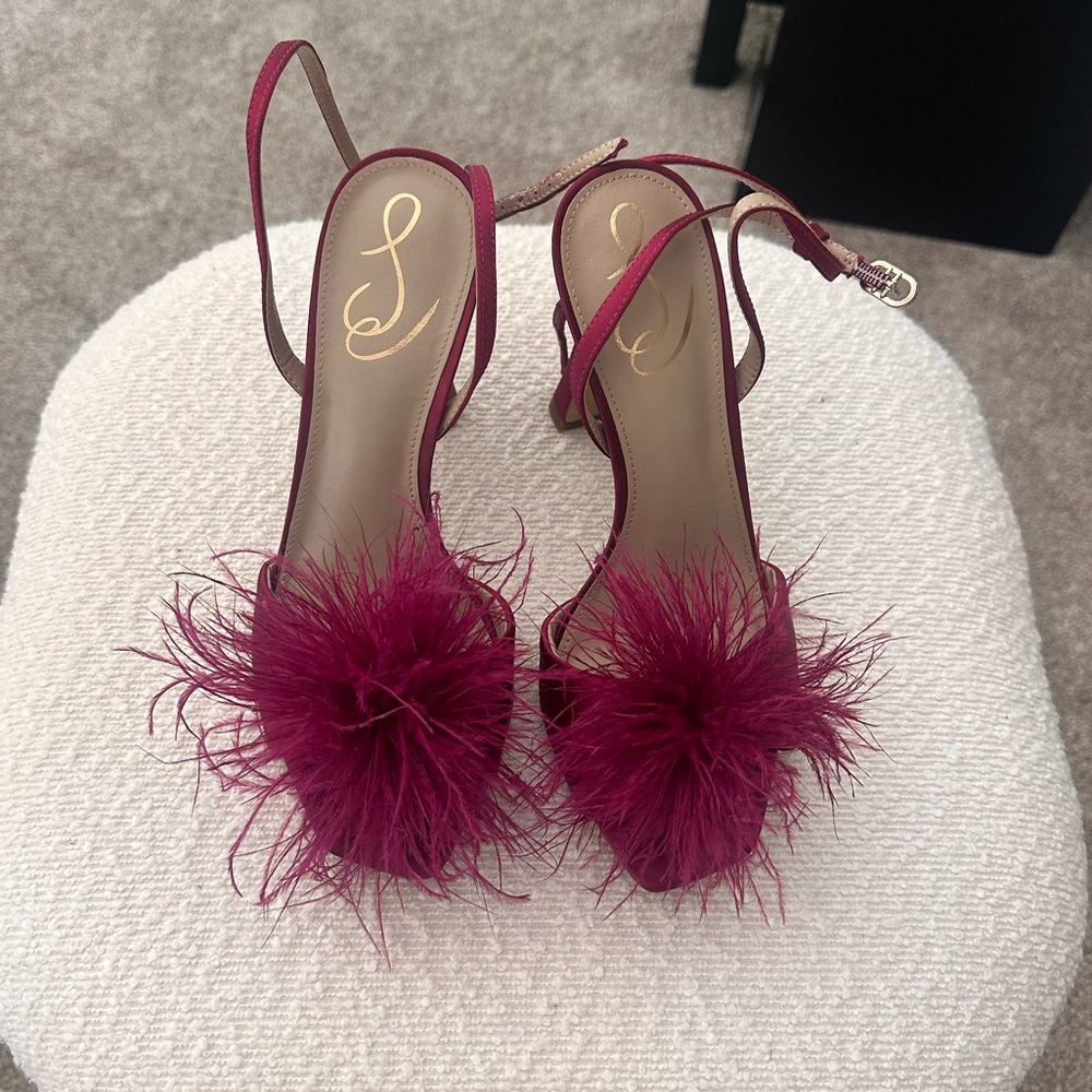 Crush Pink Steve Madden Feather Pumps
